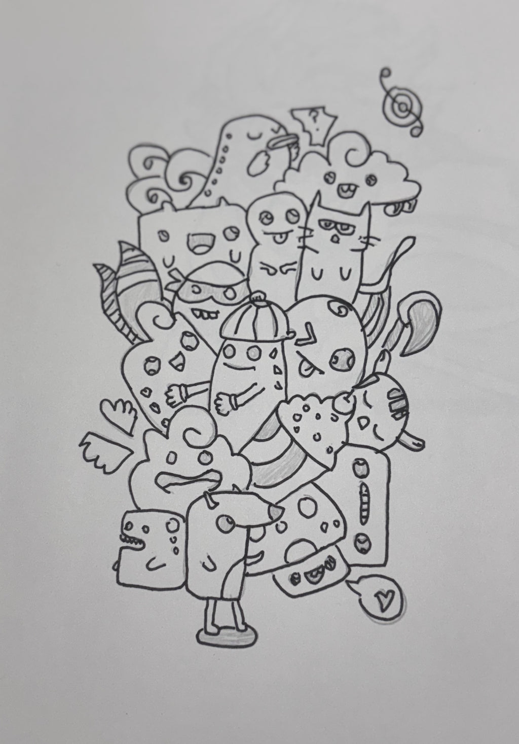 Doodle Art Print – Original Hand-Drawn Illustration, Wall Decor